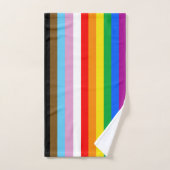 LGBTQ+ inclusieve Pride-vlag Handdoek (Handdoek)