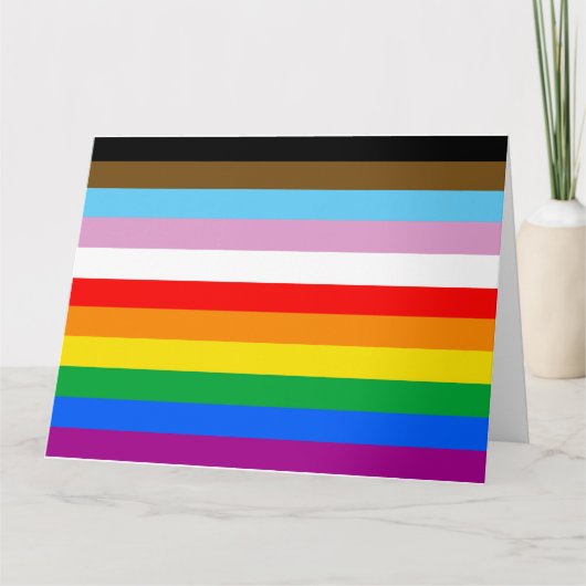 LGBTQ+ INCLUSIEVE PRIDE-VLAG KAART (Voorkant)
