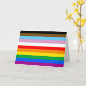 LGBTQ+ inclusieve Pride-vlag Kaart (Gele Bloem)