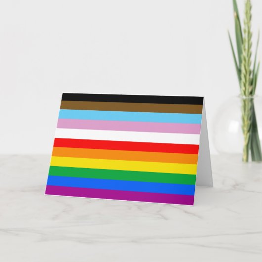LGBTQ+ inclusieve Pride-vlag Kaart (Voorkant)