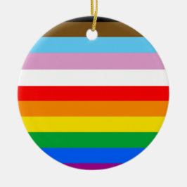 LGBTQ+ inclusieve PRIDE-vlag Keramisch Ornament