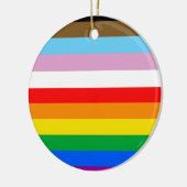 LGBTQ+ inclusieve PRIDE-vlag Keramisch Ornament (Links)