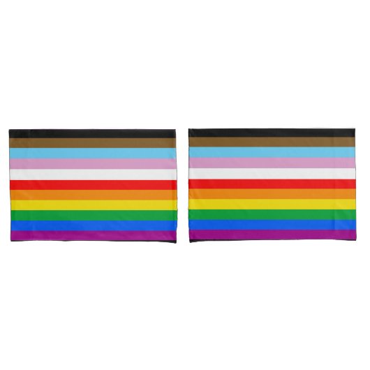 LGBTQ+ INCLUSIEVE PRIDE-VLAG KUSSENSLOOP (Voorkant-Set)