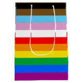 LGBTQ+ inclusieve Pride-vlag Medium Cadeauzakje (Achterkant)