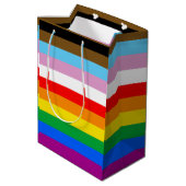 LGBTQ+ inclusieve Pride-vlag Medium Cadeauzakje (Achterkant Gekanteld)