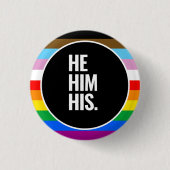 LGBTQ+ inclusieve Pride-vlag Ronde Button 3,2 Cm (Voorkant)