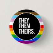 LGBTQ+ inclusieve Pride-vlag Ronde Button 3,2 Cm (Voorkant)