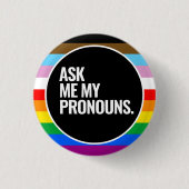 LGBTQ+ inclusieve Pride-vlag Ronde Button 3,2 Cm (Voorkant)