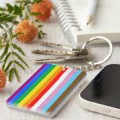 LGBTQ+ INCLUSIEVE PRIDE-VLAG SLEUTELHANGER (Voorkant Rechts)