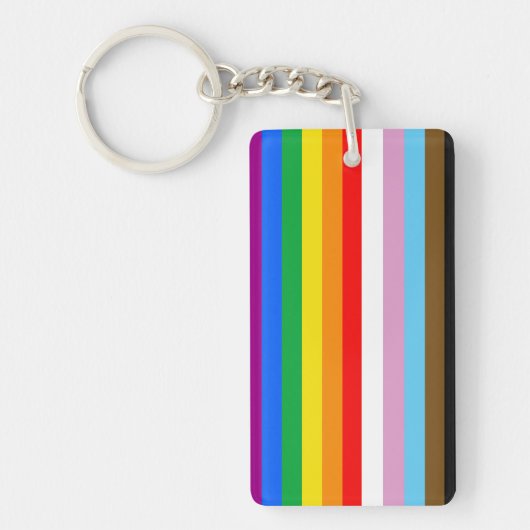 LGBTQ+ INCLUSIEVE PRIDE-VLAG SLEUTELHANGER (Voorkant)