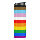 LGBTQ+ INCLUSIEVE PRIDE-VLAG THERMOSBEKER (Gedraaid links)