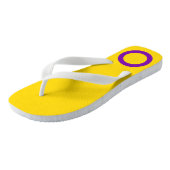 LGBTQ+ Intersex Pride vlag kleuren Teenslippers (Schuin)