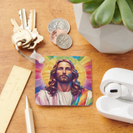 LGBTQ+ Jezus Gay Pride, Regenboog Jezus Sleutelhanger