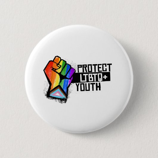LGBTQ-jongeren beschermen Ronde Button 5,7 Cm (Voorkant)