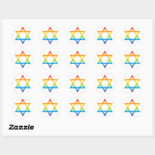 LGBTQ Joods Israël Star of David Pride Maand Ronde Sticker (Vel)