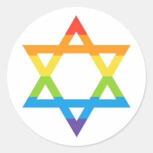 LGBTQ Joods Israël Star of David Pride Maand Ronde Sticker