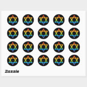 LGBTQ Joods Israël Star of David Pride Maand Ronde Sticker (Vel)