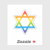LGBTQ Joods Israël Star of David Pride Maand Sticker (Vel)