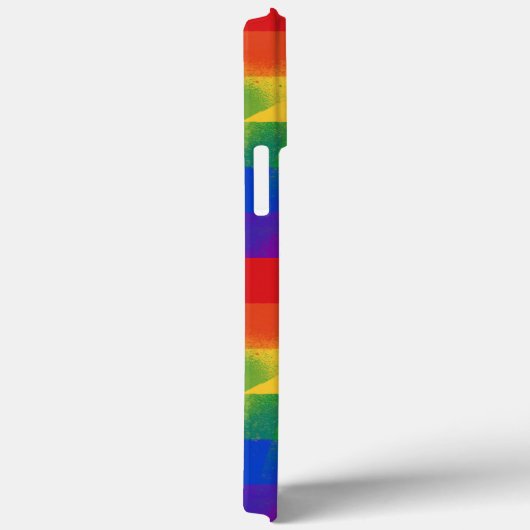 LGBTQ+ kleuren Vlag Hoesje-Mate iPhone Case (Achterkant / Rechts)