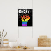 LGBTQ Kleurling Philly Pride Vuist Poster (Keuken)