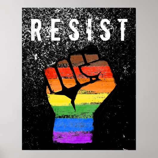 LGBTQ Kleurling Philly Pride Vuist Poster (Voorkant)