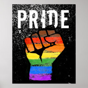 LGBTQ Kleurling Philly Pride Vuist Poster