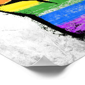 LGBTQ Kleurling Philly Pride Vuist Poster (Hoek)