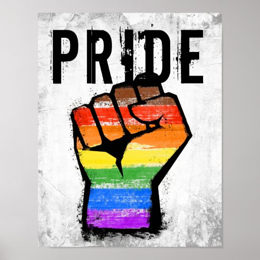 LGBTQ Kleurling Philly Pride Vuist Poster (Voorkant)