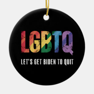 LGBTQ laat Biden stoppen met Gay Pride Keramisch Ornament