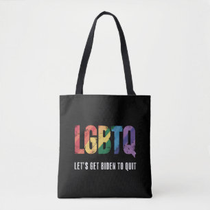 LGBTQ laat Biden stoppen met Gay Pride Tote Bag