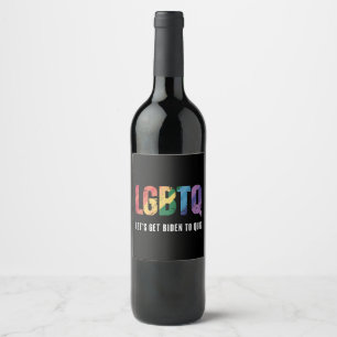 LGBTQ laat Biden stoppen met Gay Pride Wijn Etiket