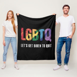 LGBTQ laat Biden tot vrij Gay Pride Fleece Deken