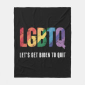 LGBTQ laat Biden tot vrij Gay Pride Fleece Deken (Voorkant)