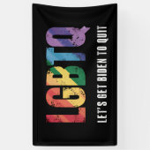 LGBTQ laat Biden tot vrij Gay Pride Spandoek (Verticaal)