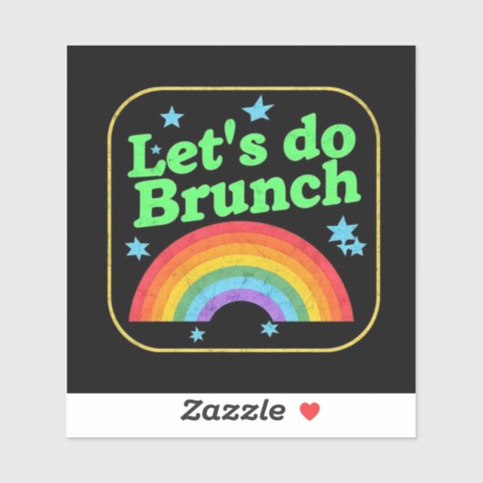LGBTQ laat brunchen Sticker (Vel)