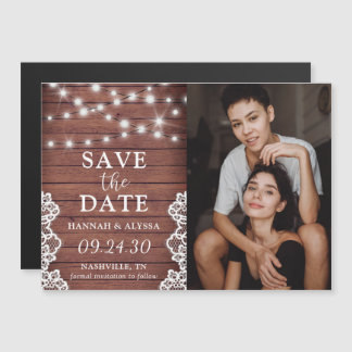 LGBTQ Landelijke Lichtjes Foto Magneetje Magnetische Uitnodiging