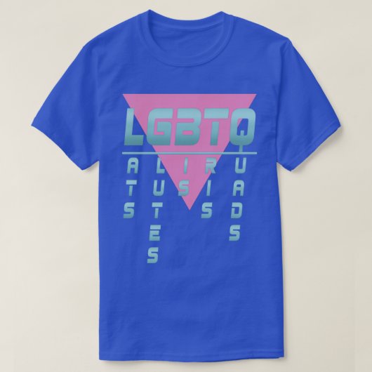 LGBTQ Lats Glutes Bis Tris Quads T-shirt (Design voorkant)