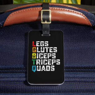 LGBTQ Legs Glutes Biceps Triceps Quads Grappige Gy Bagagelabel
