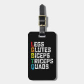 LGBTQ Legs Glutes Biceps Triceps Quads Grappige Gy Bagagelabel (Voorkant verticaal)