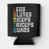 LGBTQ Legs Glutes Biceps Triceps Quads Grappige Gy Blikjeskoeler (Voorkant)