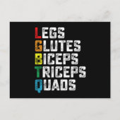 LGBTQ Legs Glutes Biceps Triceps Quads Grappige Gy Briefkaart (Voorkant)