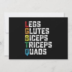 LGBTQ Legs Glutes Biceps Triceps Quads Grappige Gy Kaart