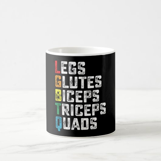 LGBTQ Legs Glutes Biceps Triceps Quads Grappige Gy Koffiemok (Center)
