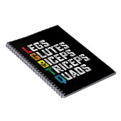 LGBTQ Legs Glutes Biceps Triceps Quads Grappige Gy Notitieboek (Rechterzijde)