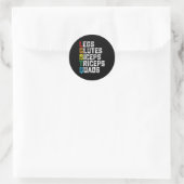 LGBTQ Legs Glutes Biceps Triceps Quads Grappige Gy Ronde Sticker (Tas)