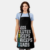 LGBTQ Legs Glutes Biceps Triceps Quads Grappige Gy Schort (Gedragen)