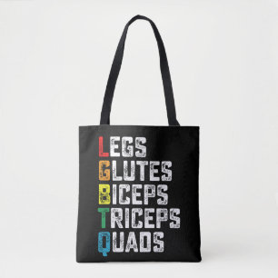 LGBTQ Legs Glutes Biceps Triceps Quads Grappige Gy Tote Bag