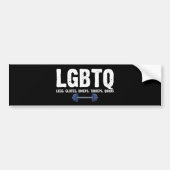 LGBTQ Legs Glutes Biceps Triceps Quads Gym Lover Bumpersticker (Voorkant)