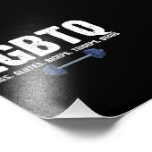 LGBTQ Legs Glutes Biceps Triceps Quads Gym Lover Foto Afdruk (Hoek)