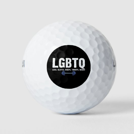 LGBTQ Legs Glutes Biceps Triceps Quads Gym Lover Golfballen (Voorkant)